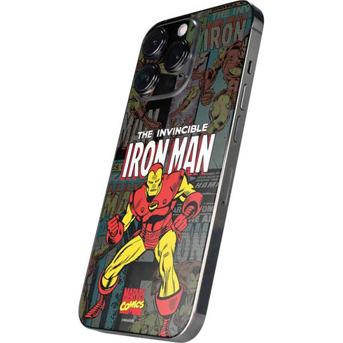 Marvel Classic Comics Iron Man Action Vintage iPhone 14 Pro Skin